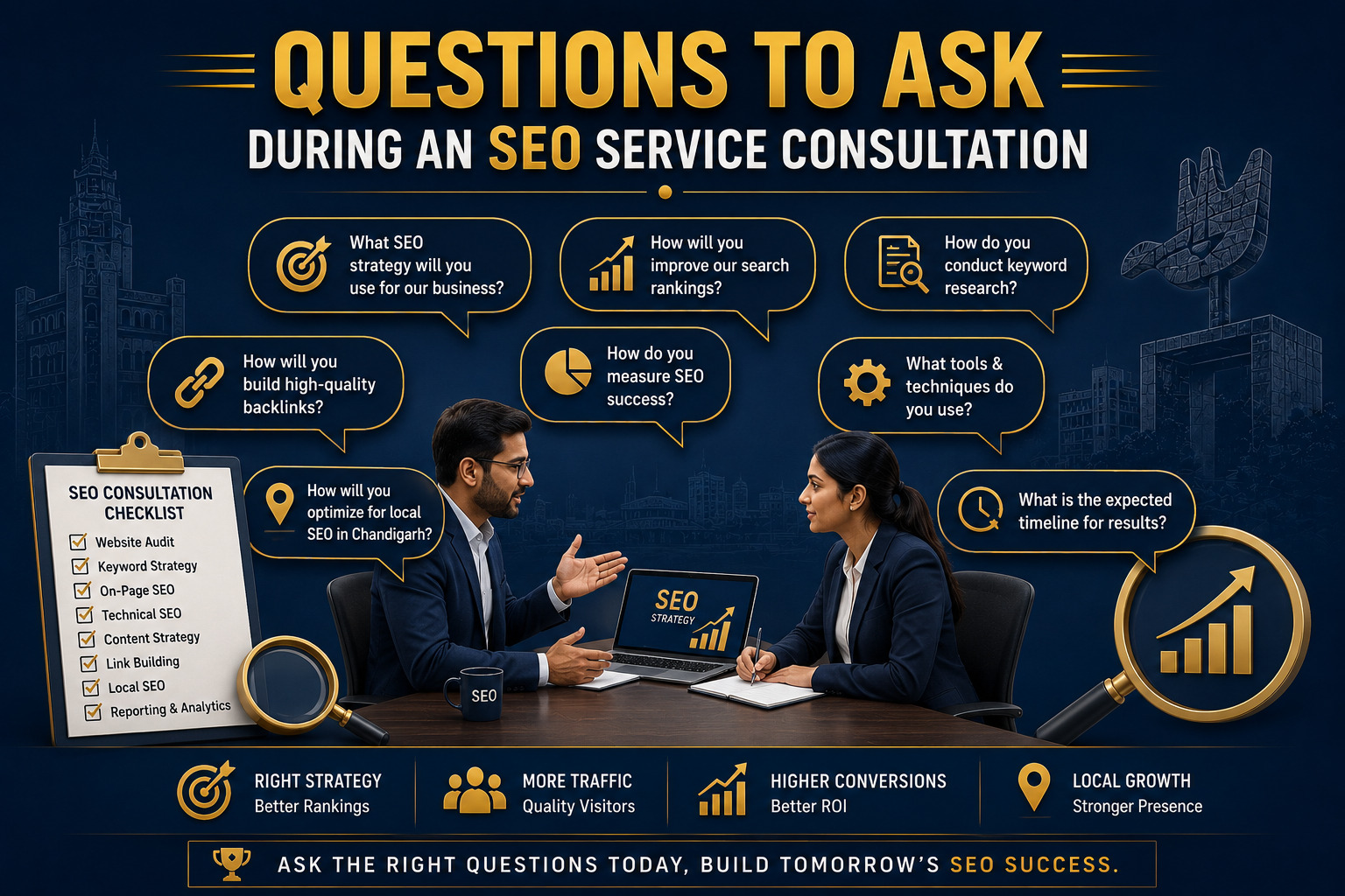 Questions to ask during an SEO service consultation