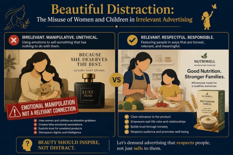 💡 Beautiful Distraction: The Misuse of Women and Children in Irrelevant Advertising