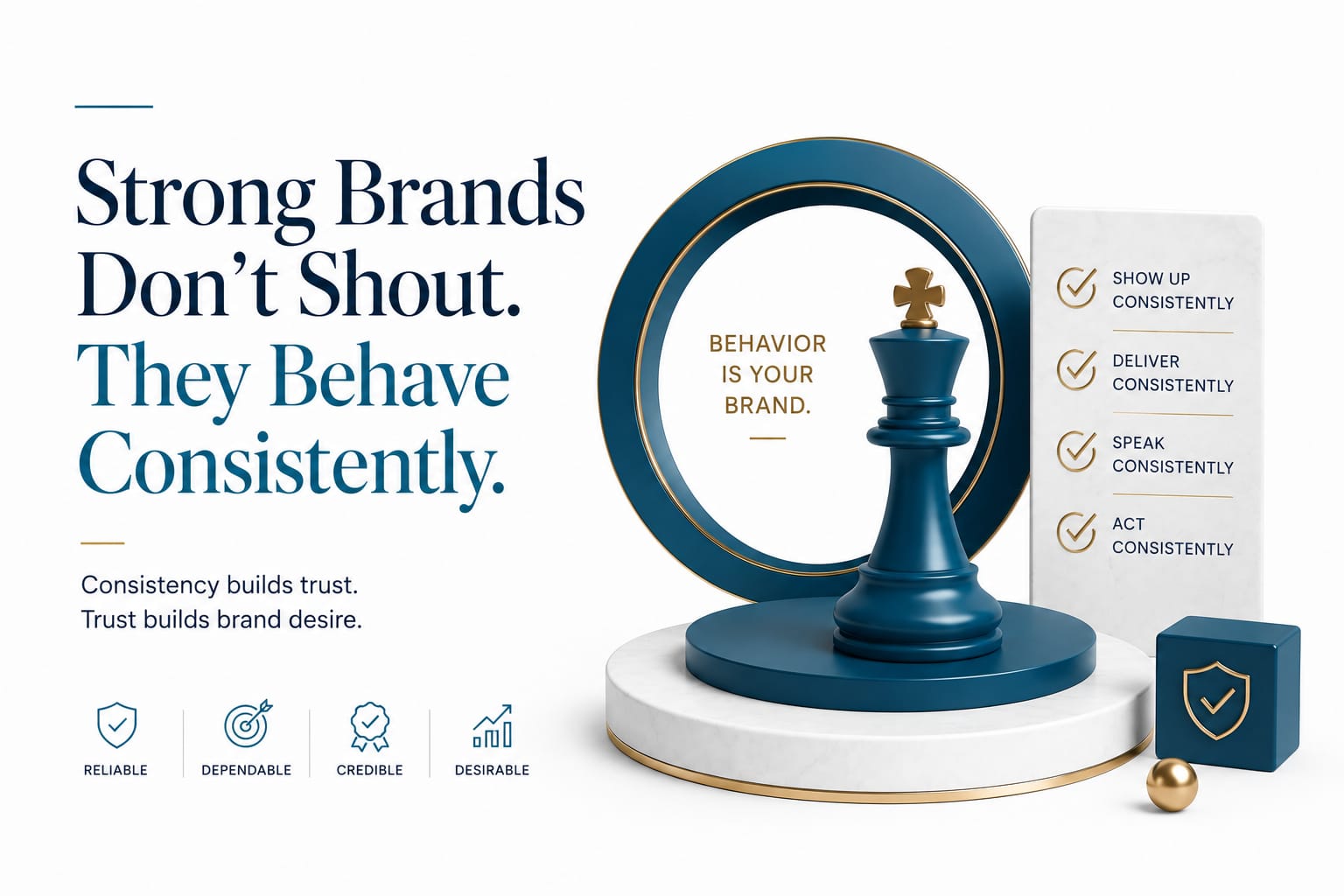 Strong Brands Don't Shout. They Behave Consistently.